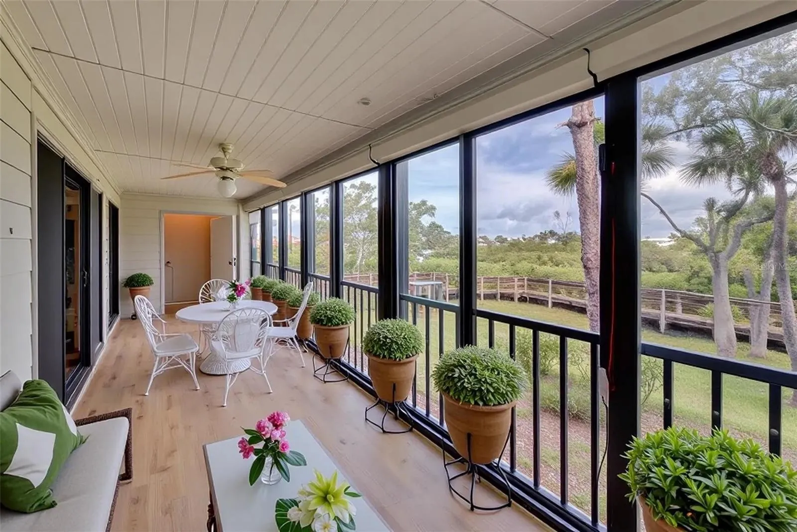 Porch staged