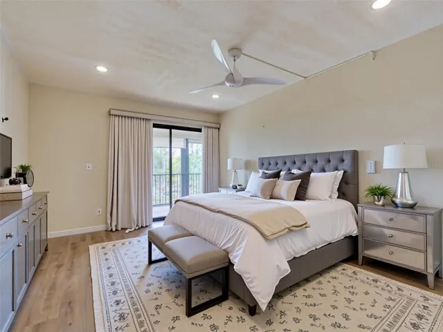 Primary Bedroom staged