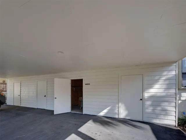 Storage Unit in carport