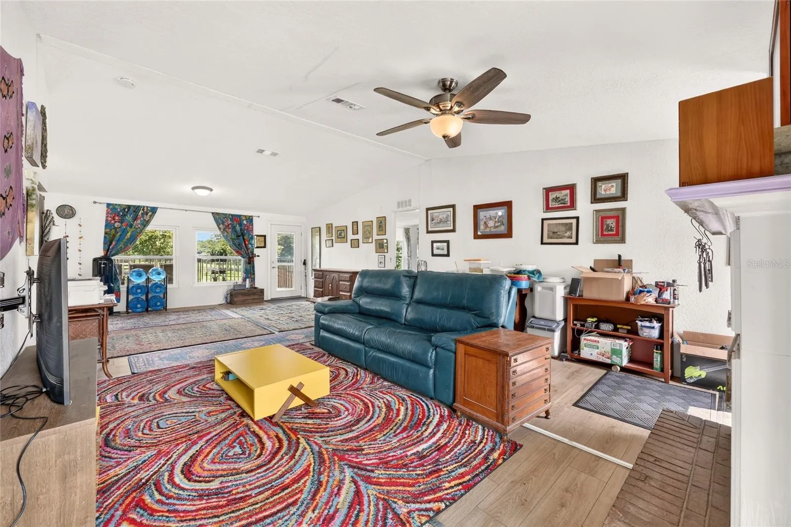 living room and dining room open plan