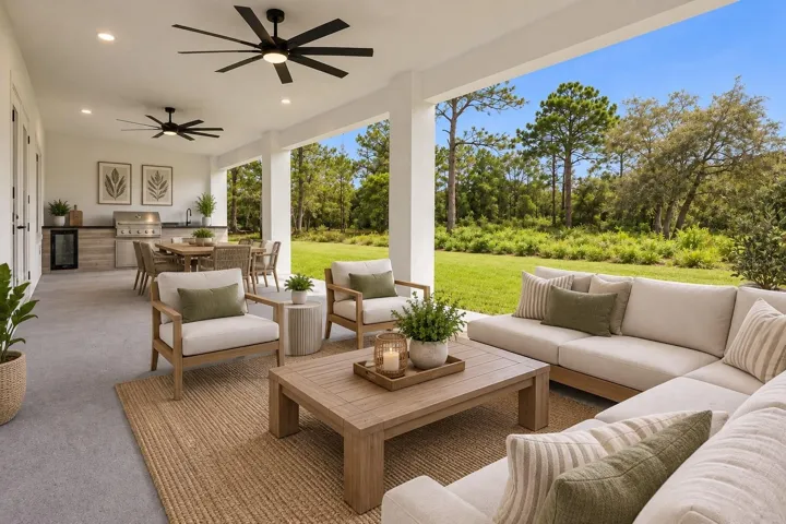 outdoor kitchen/patio/staged