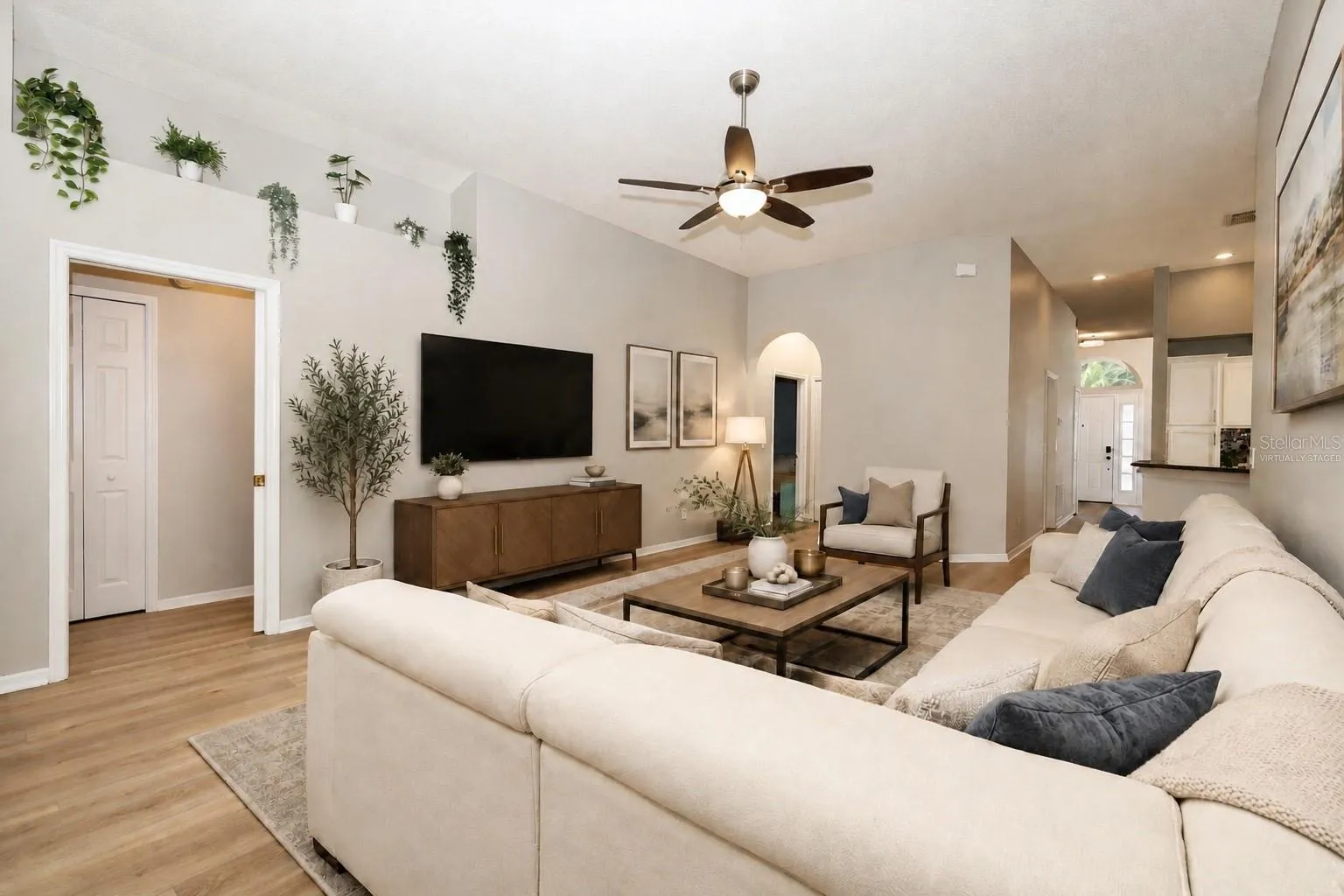 Family Room Virtually Staged