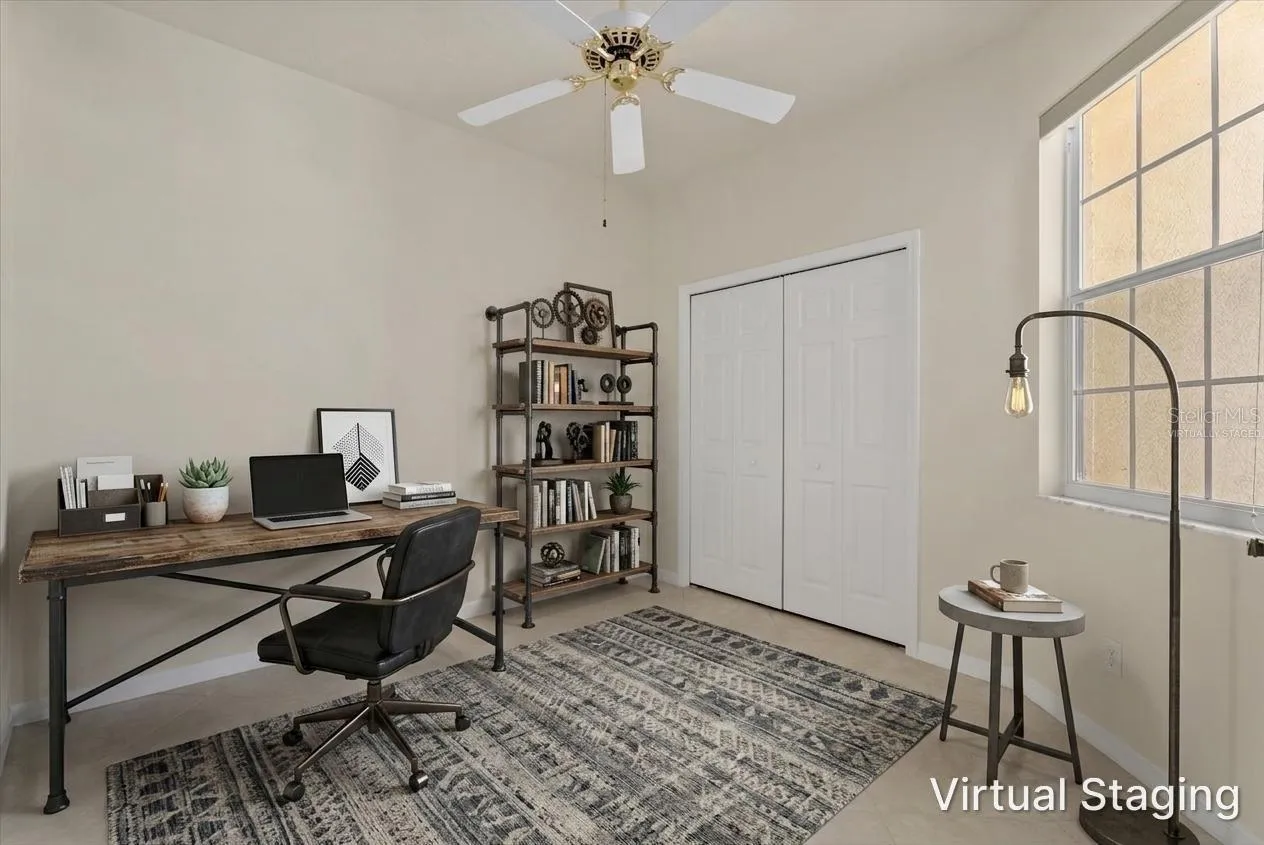 Office/#rd bedrm virtually staged