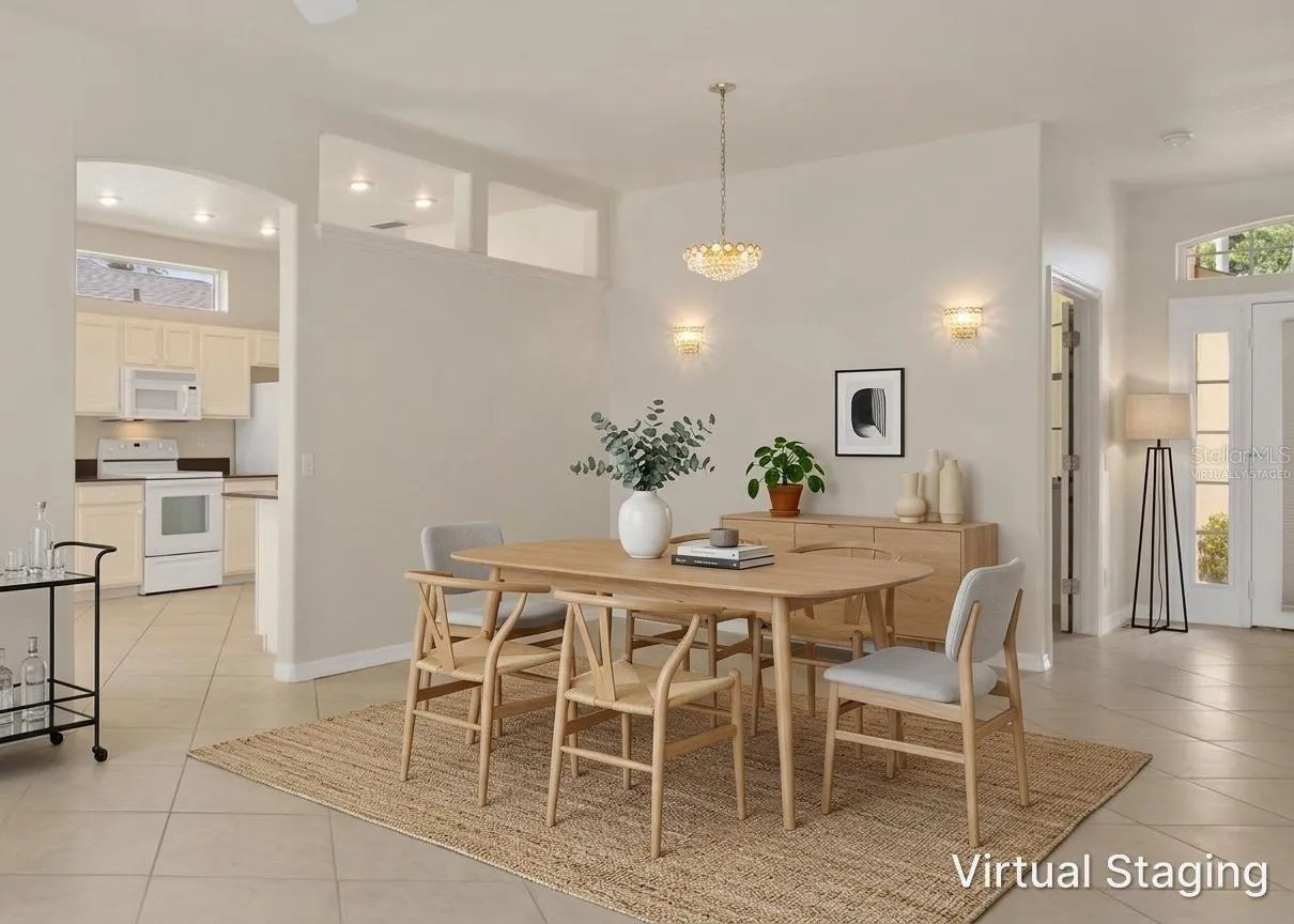 Dining Rm virtually Staged