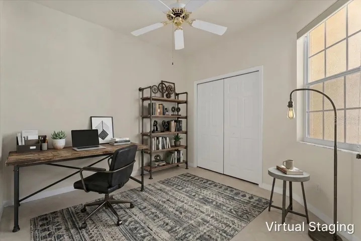Office/#rd bedrm virtually staged