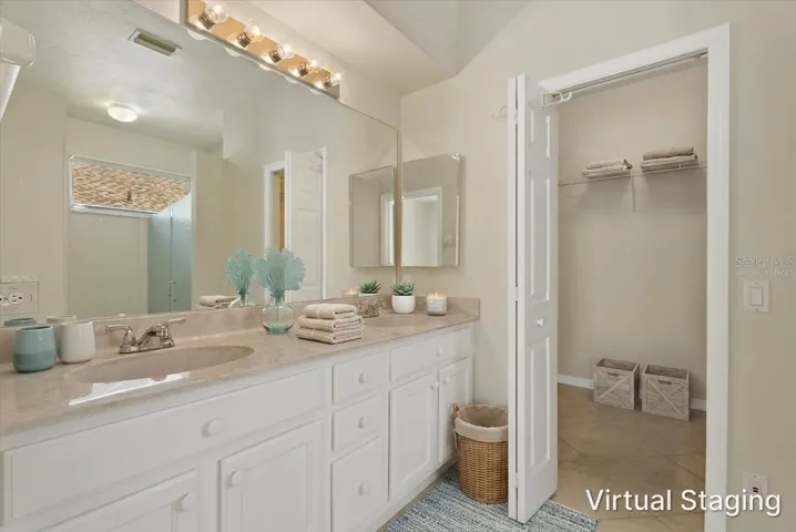 Master Bath virtually staged