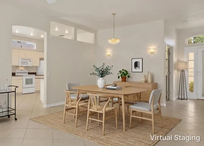Dining Rm virtually Staged