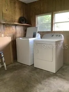 Washer and Dryer located in the shed under the carport.