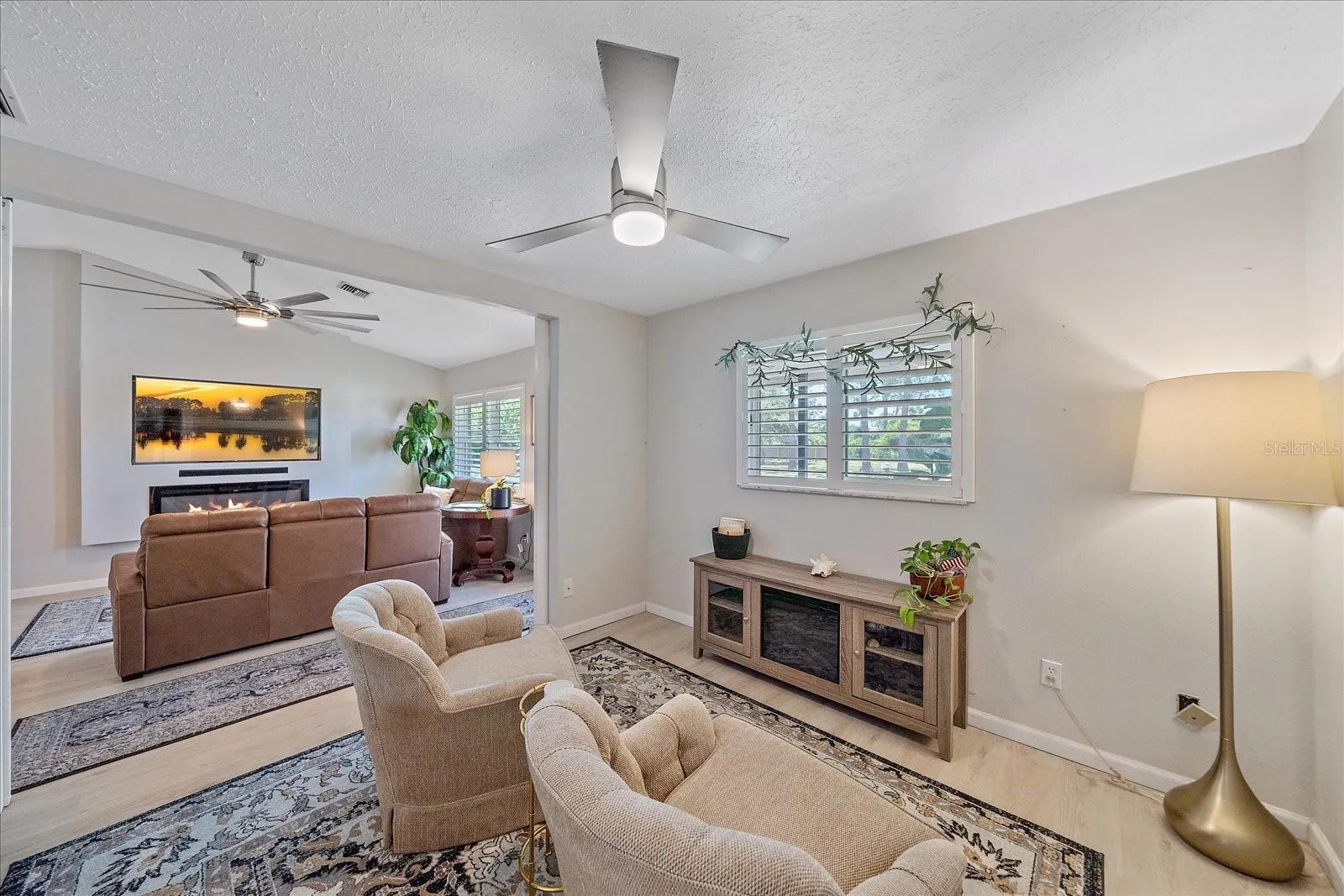 looking back to front and living room