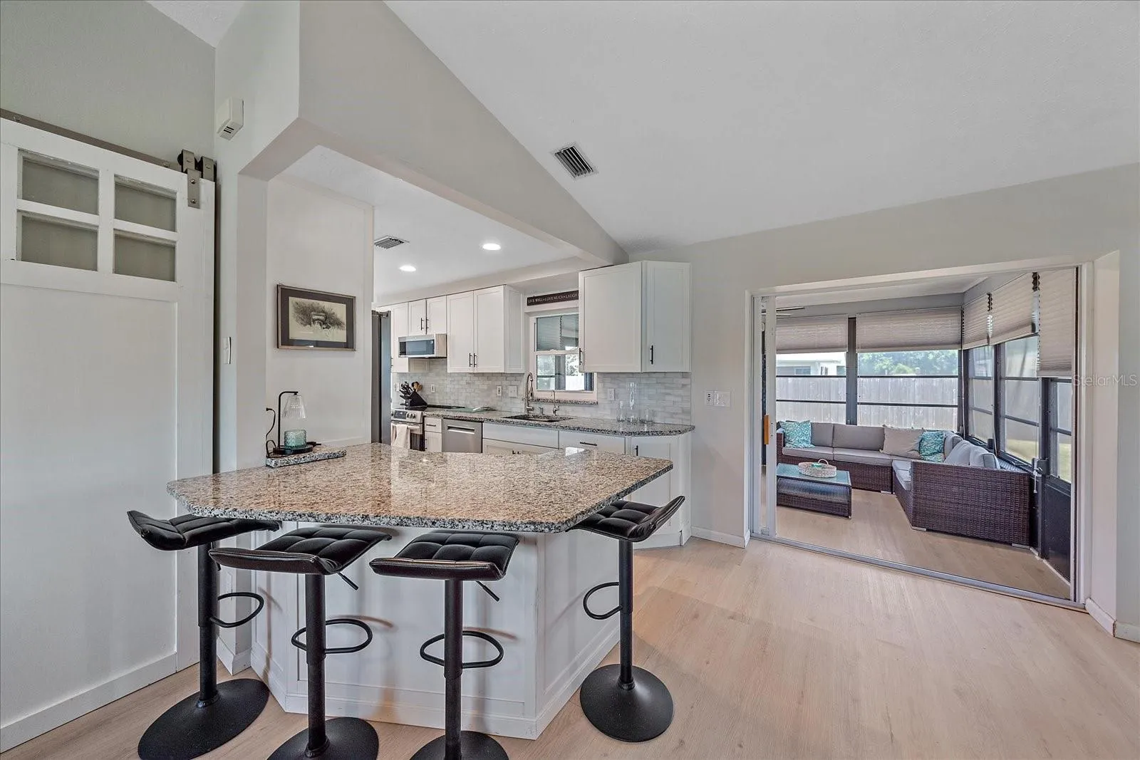 eat at counter from living room