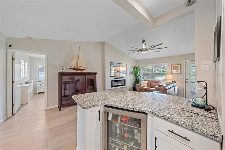 eat at counter bedroom to right living space front