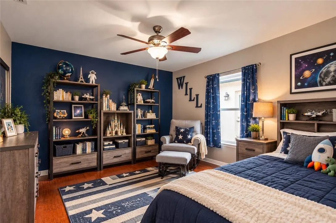 Virtually staged guest room