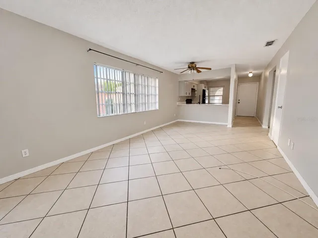 Spacious living room and dining room combo with lots of natural light