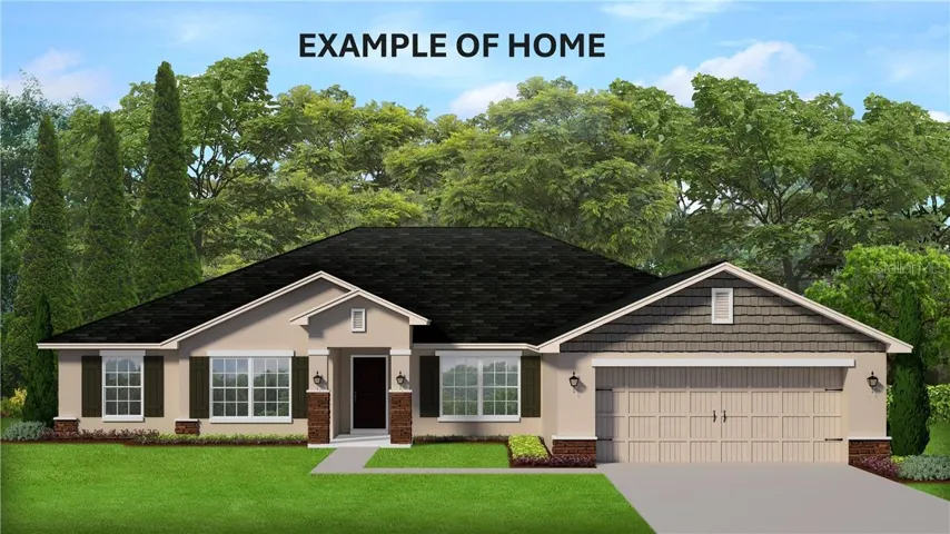 RENDERING ONLY-NOT ACTUAL HOUSE OR COLORS-SHOWN IN 2 CAR-ACTUAL HOUSE WILL HAVE A 3 CAR GARAGE