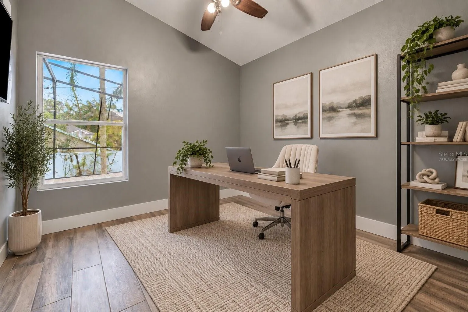 Bedroom 3 Virtually Staged as Home Office