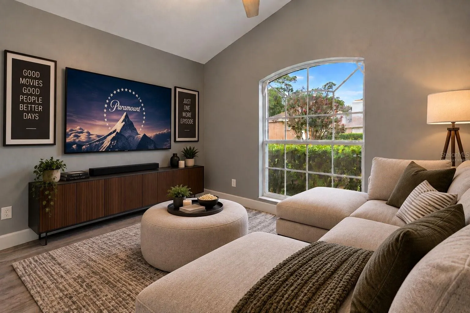 Virtually Staged as Media Room