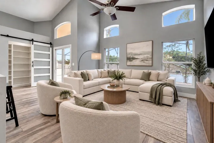 Virtually Staged Living Room