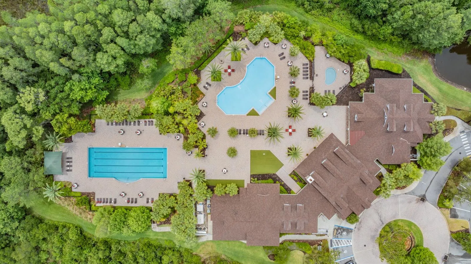 Clubhouse With Three Pools