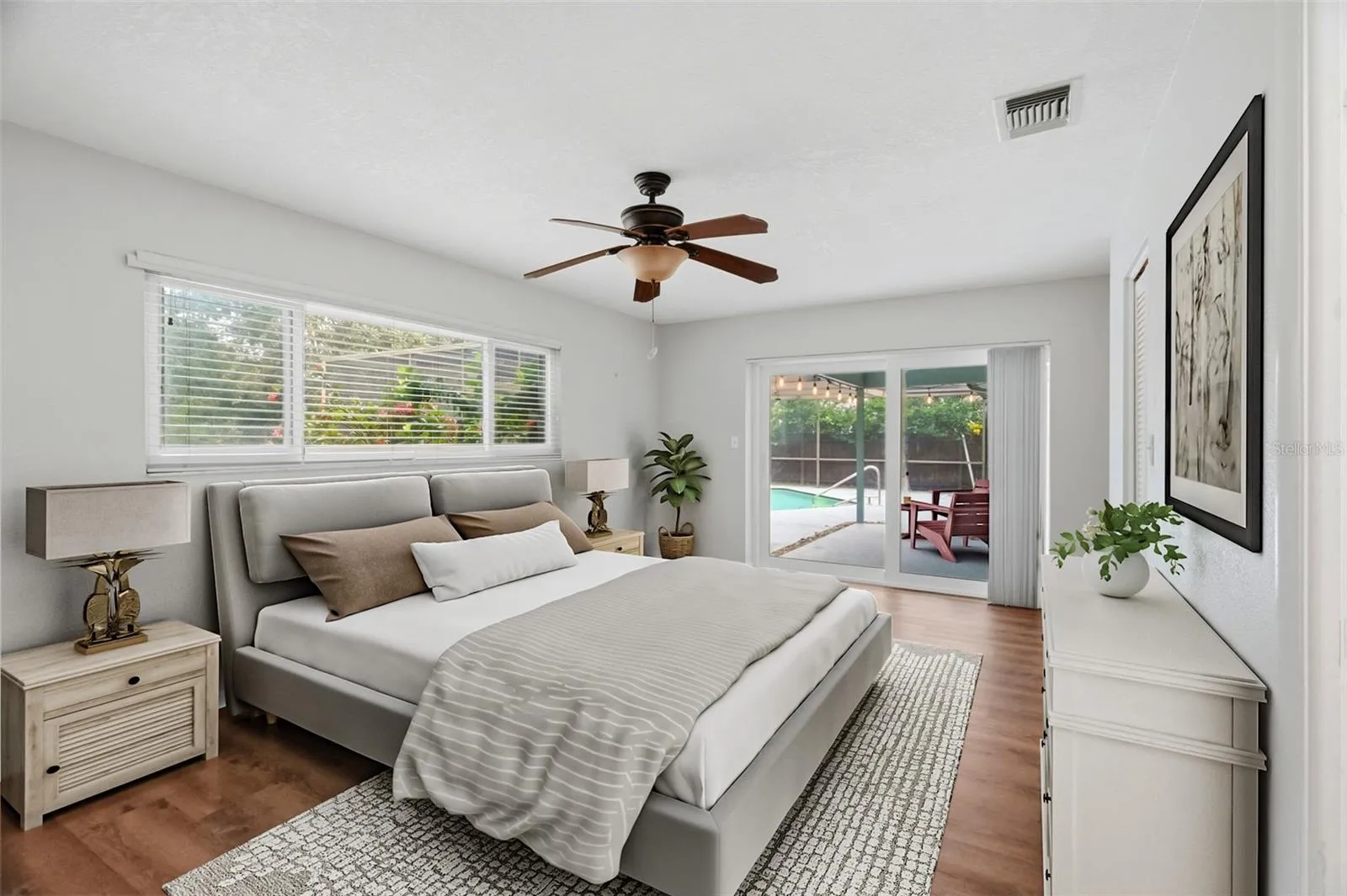 Primary retreat complete with walk in closet and ensuite bath.