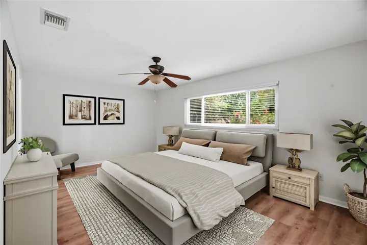 Primary retreat complete with walk in closet and ensuite bath.