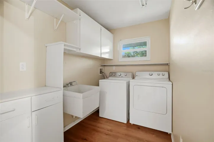 Indoor laundry room.
