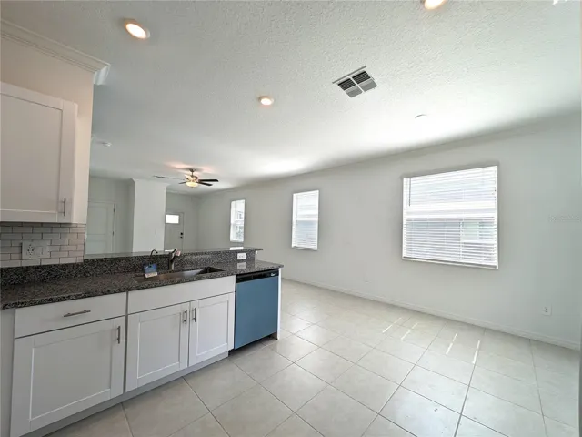 View from kitchen and dining area