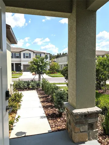 View from covered front porch