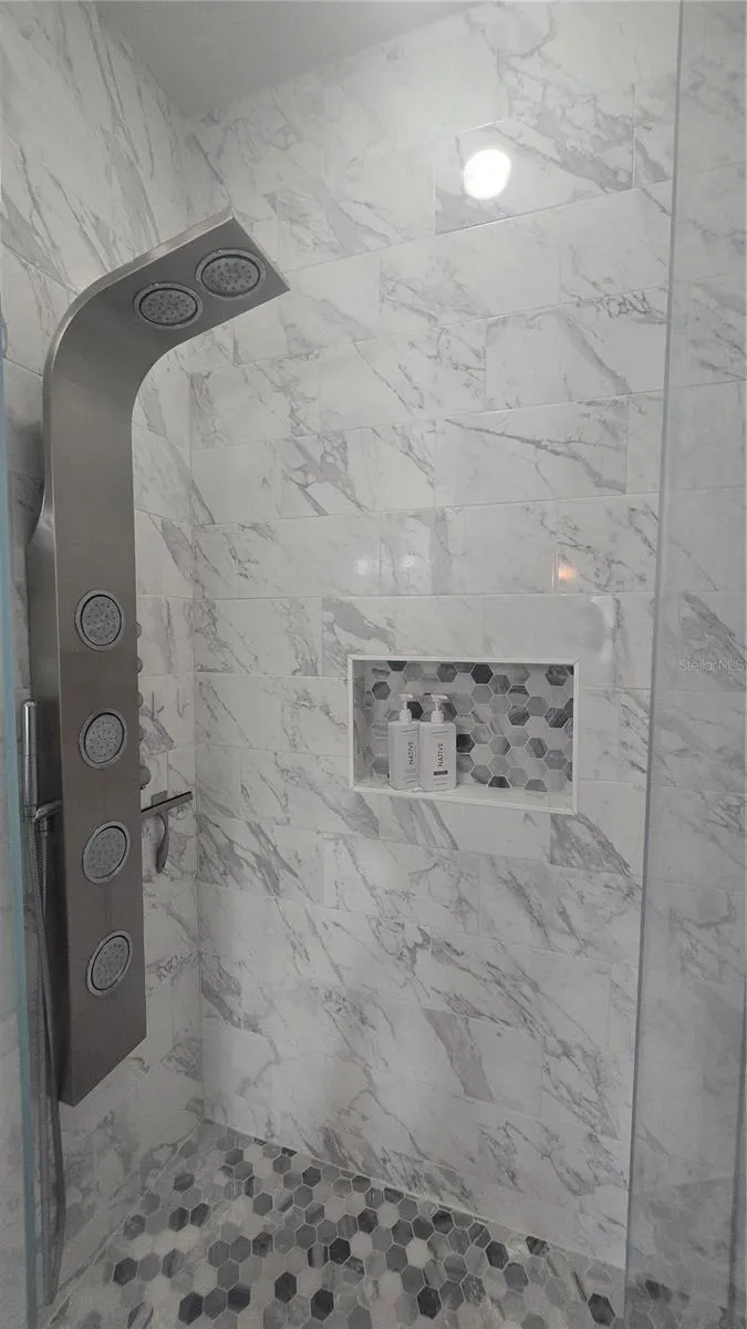 Large fancy shower in the master bathroom ensuite
