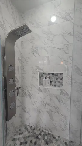 Large fancy shower in the master bathroom ensuite