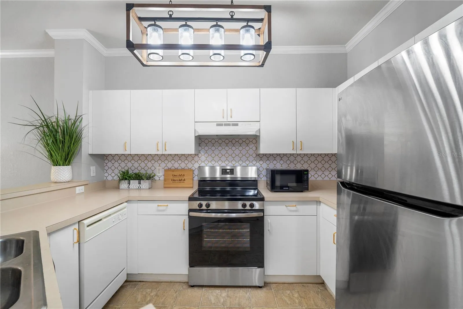 Stainless Steel Range and Refrigerator