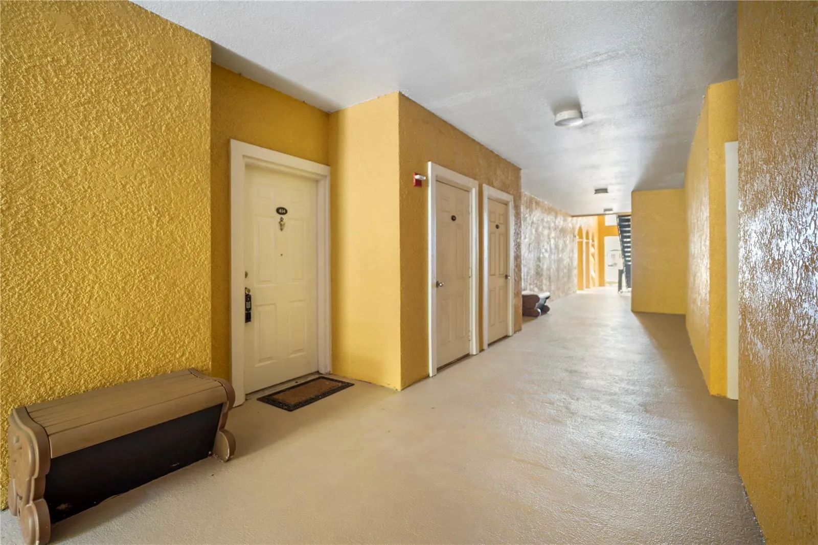 This condo comes with a storage closet outside the front door