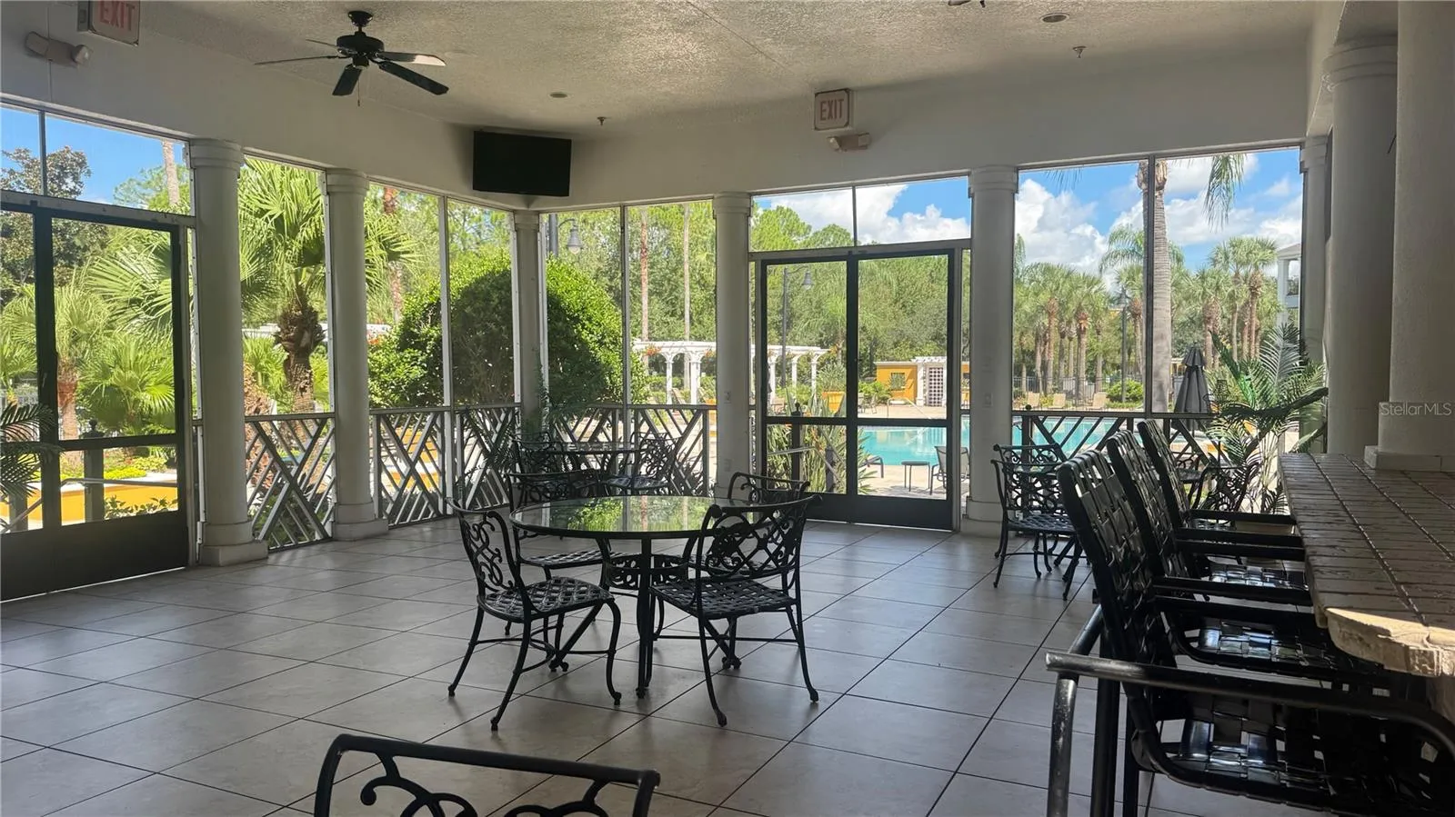 Screened Enclosure by the Pool - can be rented for parties