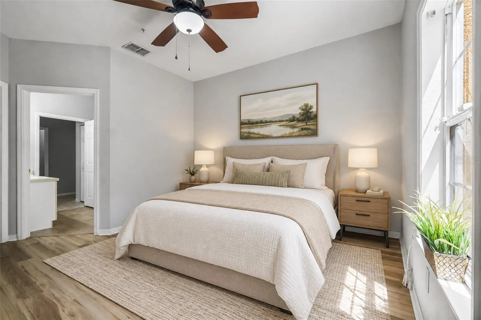 Virtually Staged Bedroom