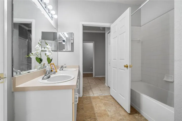 Entrance to Bathroom from Bedroom and From Hallway