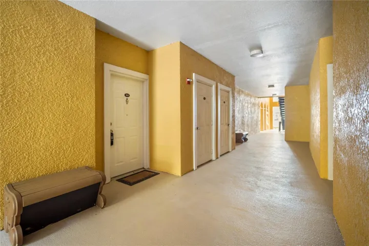 This condo comes with a storage closet outside the front door