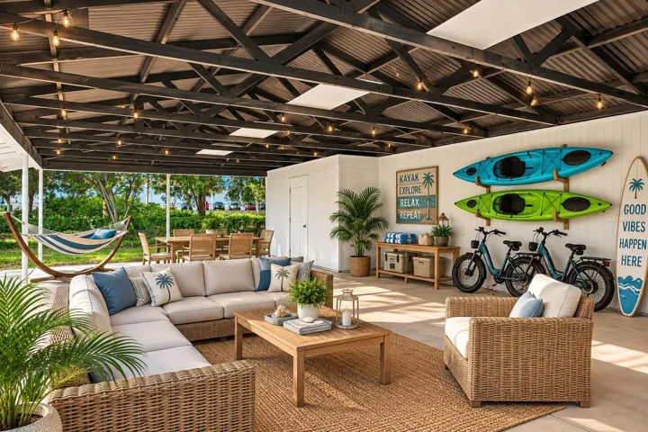 Covered Flex Space - Virtually Staged