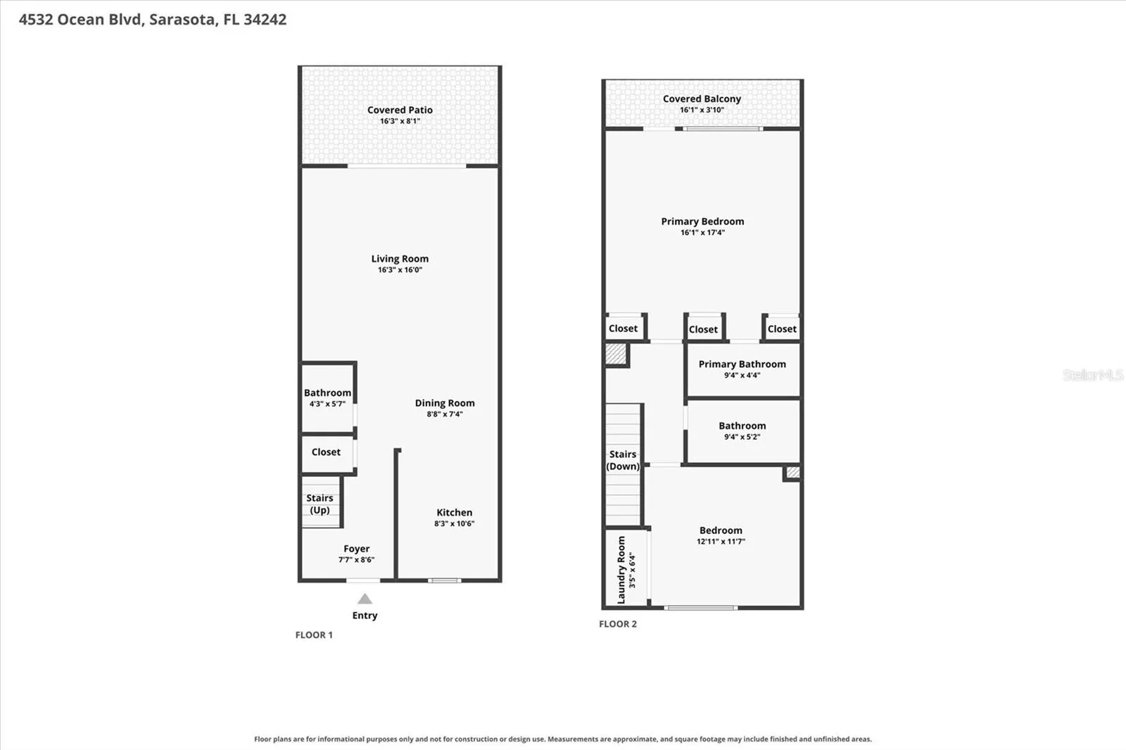Floor Plan; first and second floors