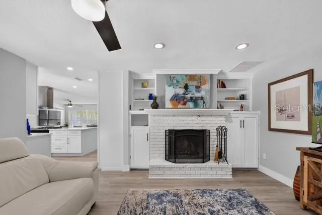 Family room fire place