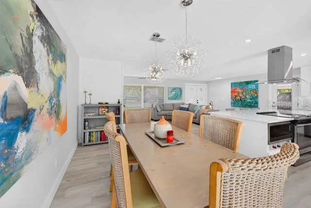Dinning room looking towards kitchen and living room