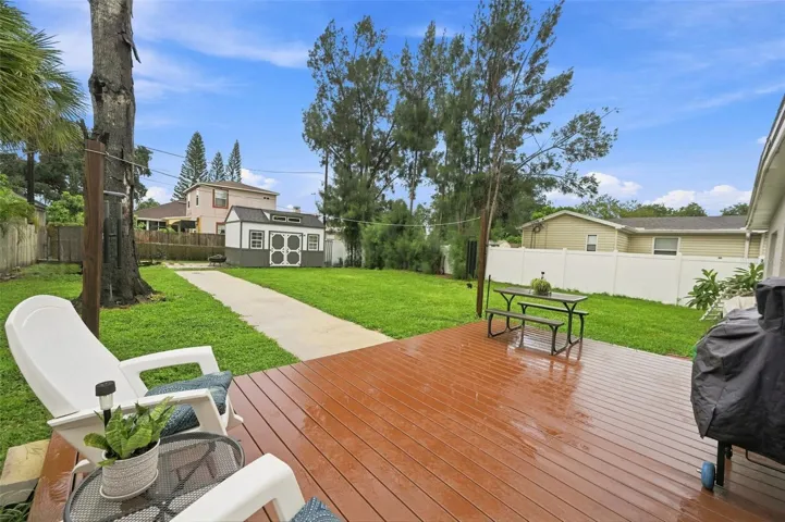 spacious back yard