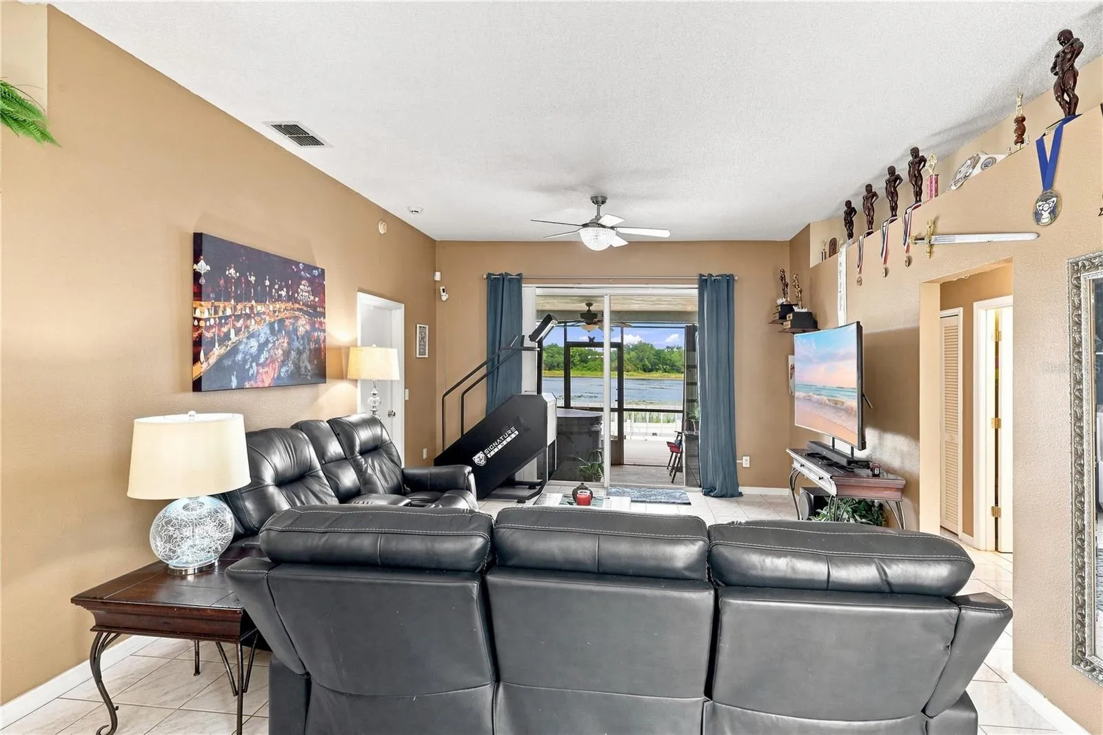 Family Room overlooking the Lake