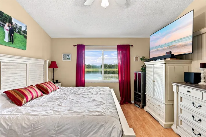 Primary Bedroom with view of lake