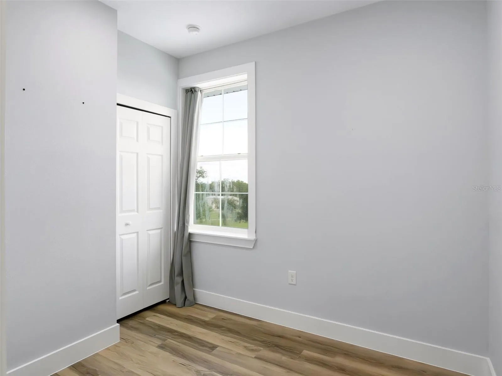 Office with window overlooking lake
