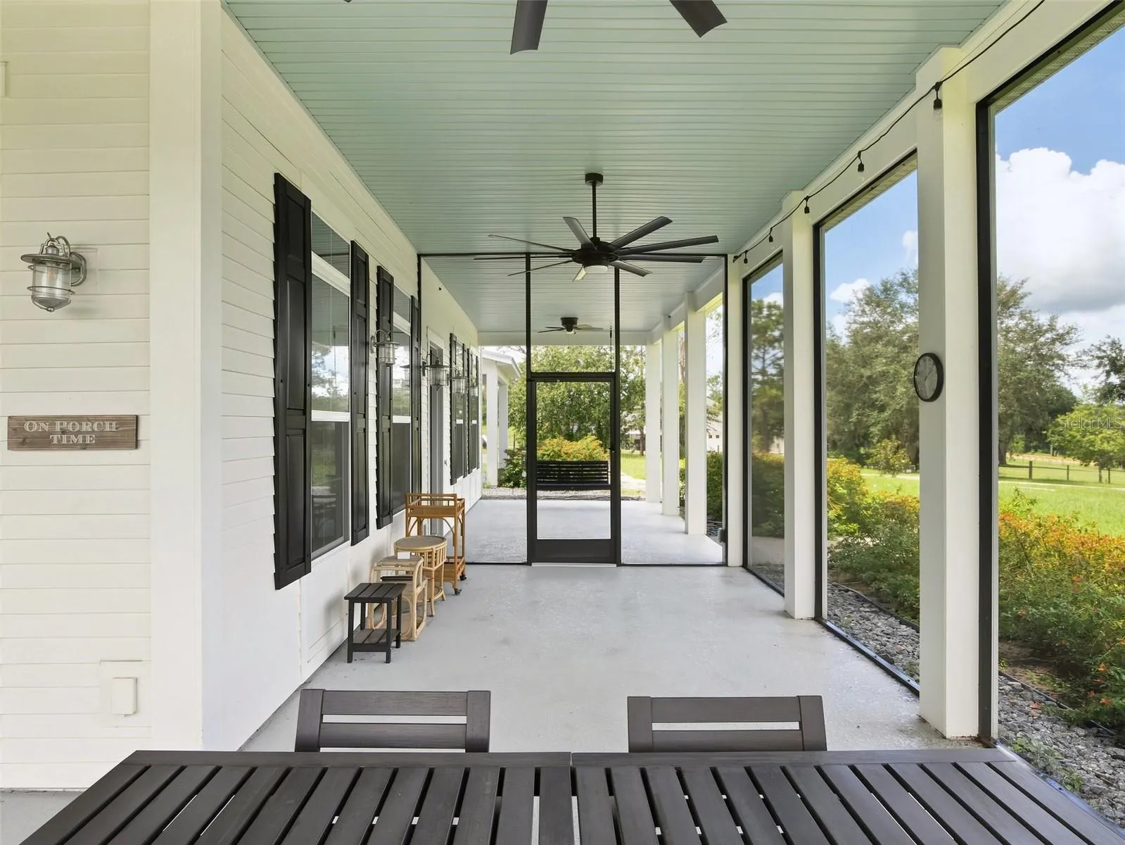 Screened front porch