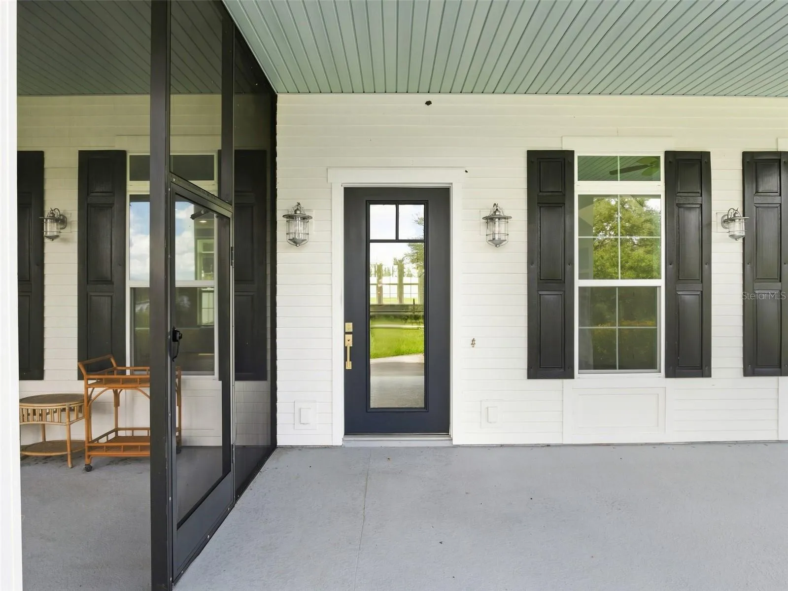 front door under porch
