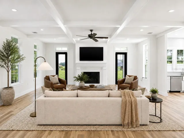 Virtually added furniture