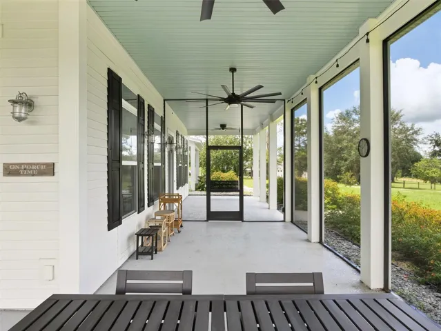 Screened front porch