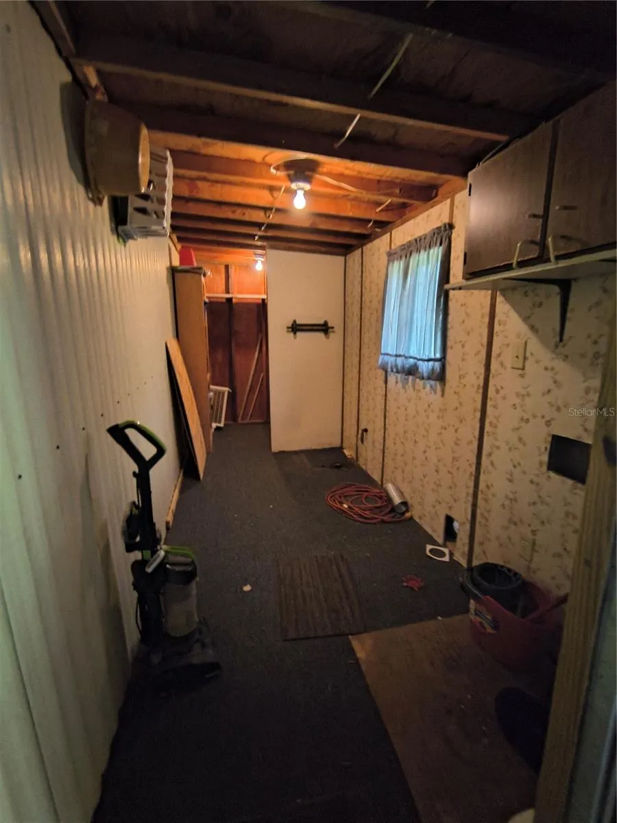Large storage and laundry room