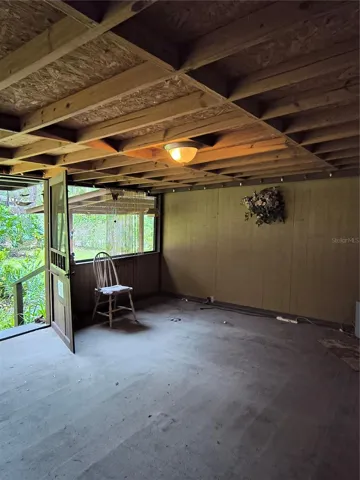 Covered and screened porch