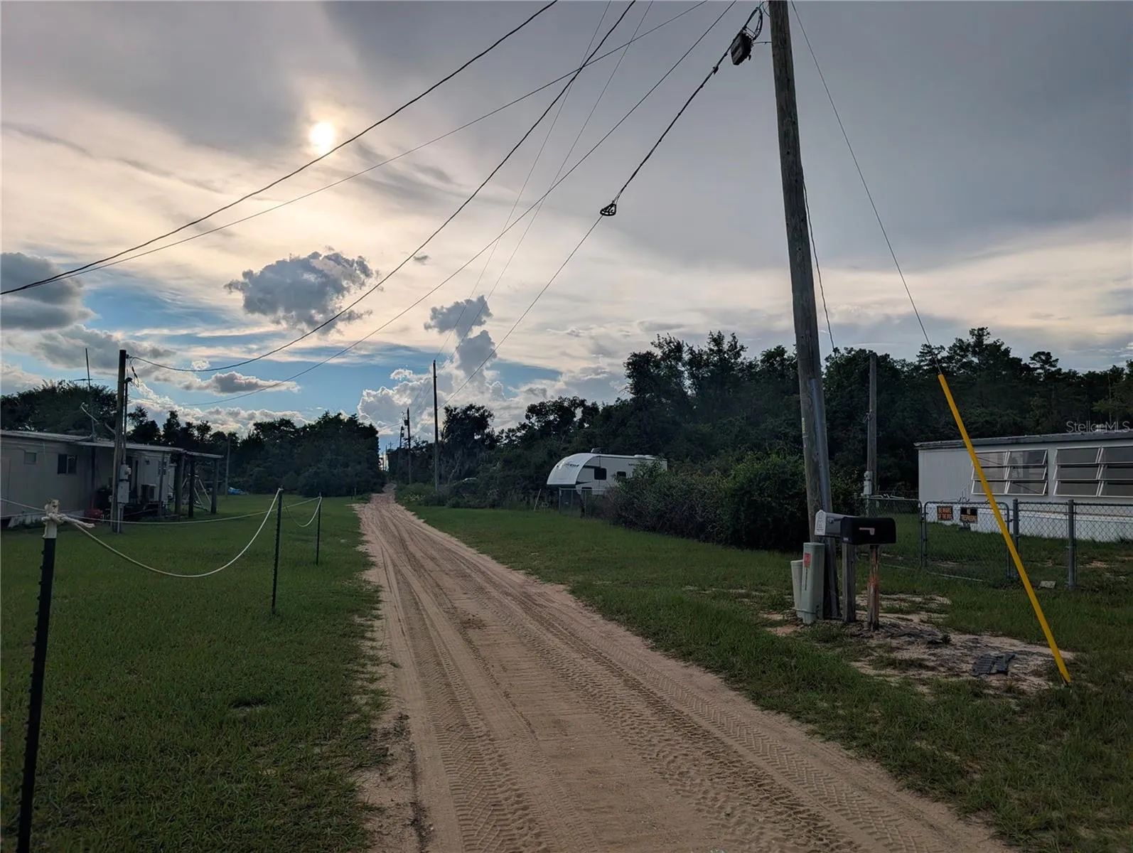 Road in front of the property